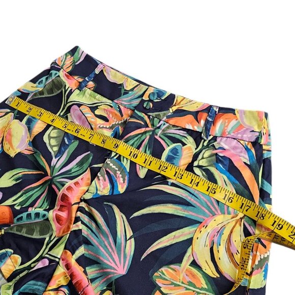 SHEIN Womens Tropical Print High Rise Shorts, Size Medium - Picture 6 of 8